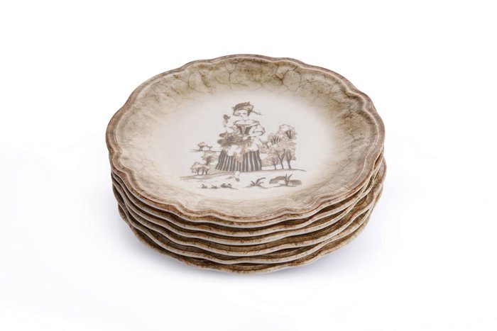 Hermia Juego de Platos para Postres Ella 6 Multicolor